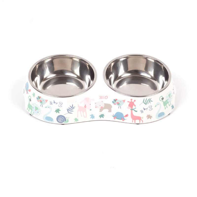 Small Double Stainless Steel Pet Bowls U710227