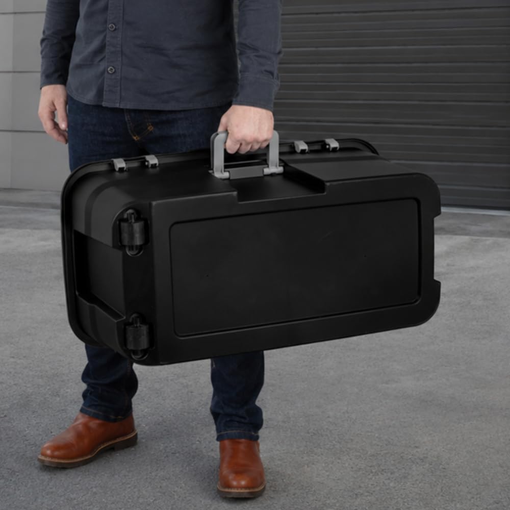 Black 22 Gallon Storage Trunk with Wheels E44917