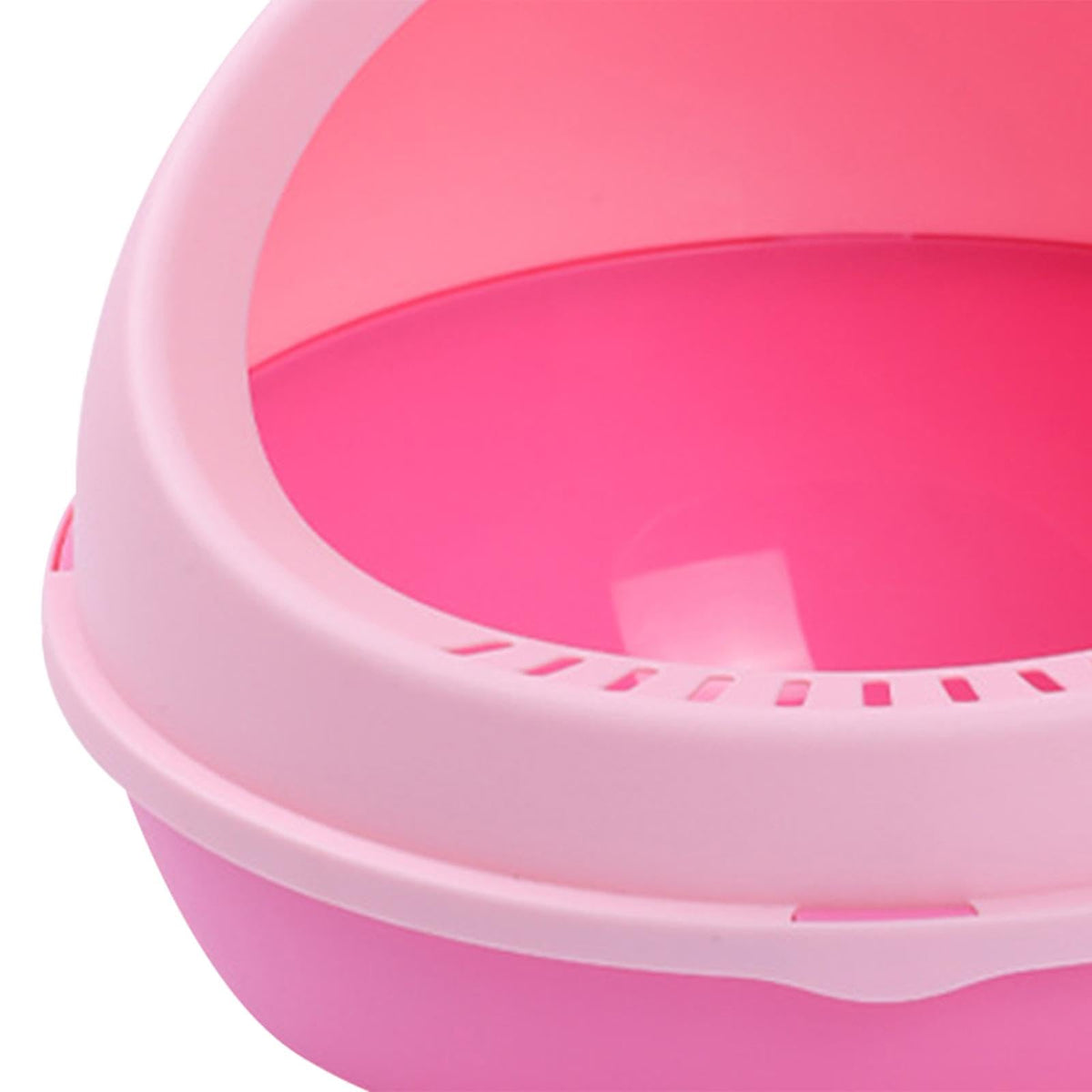 Semi Enclosed Cat Litter Tray Pink B686051