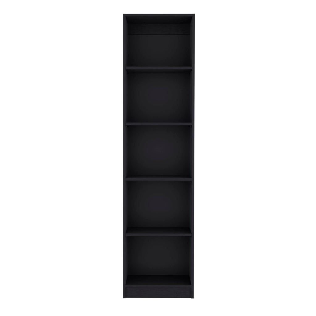5 Tier Black Bookshelf E195