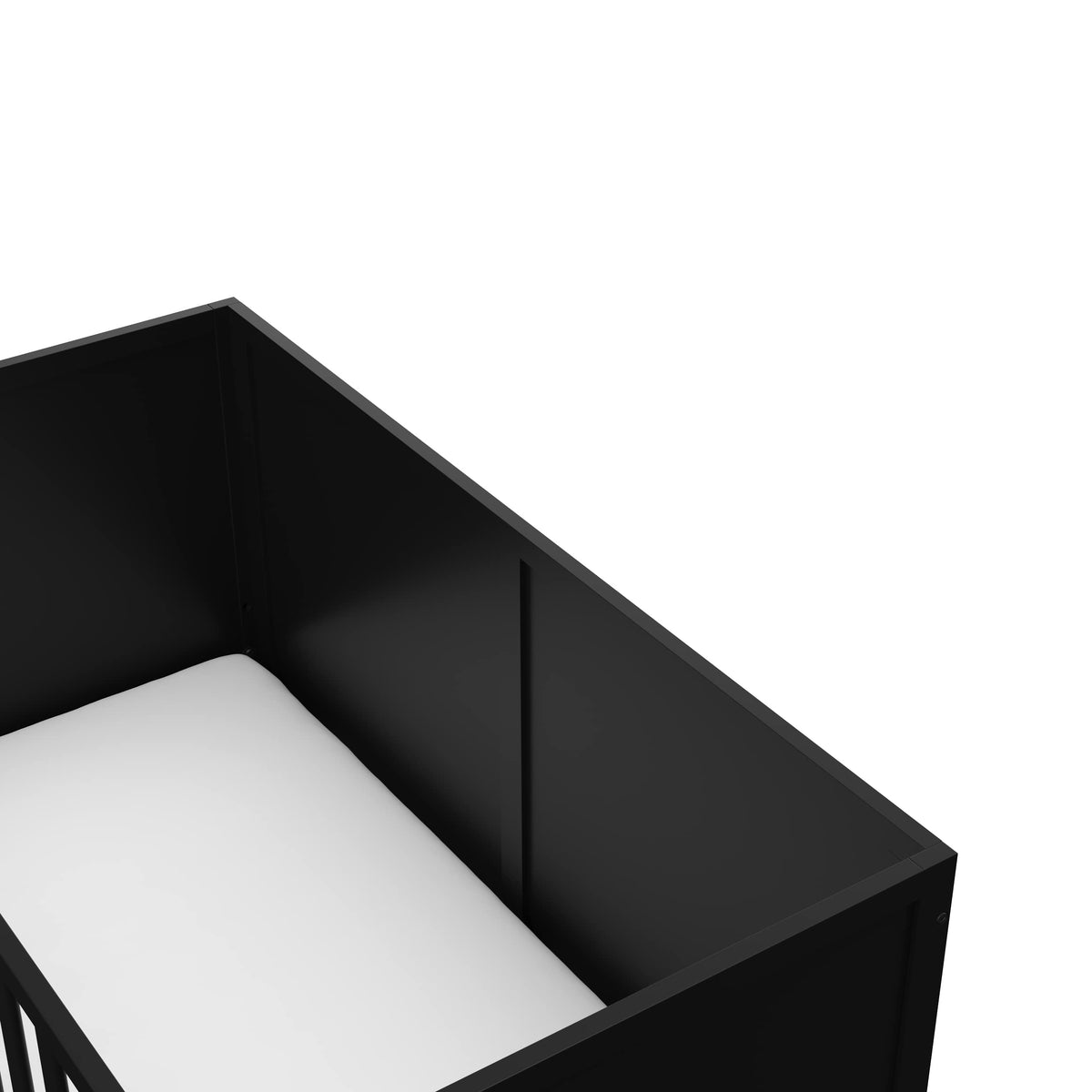 Black Crib and Mattress W117067