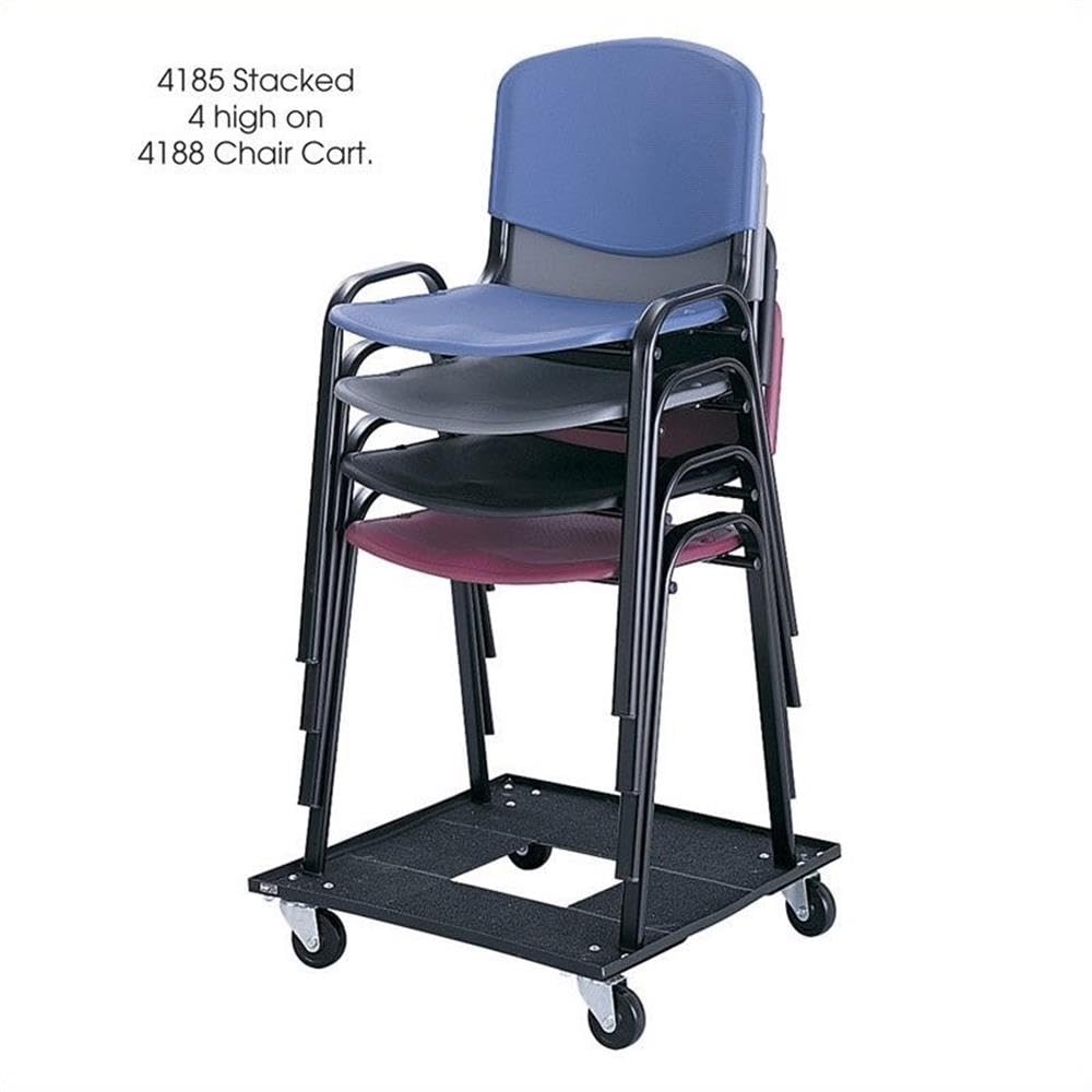Charcoal Stack Chairs Pack of 4 B582882