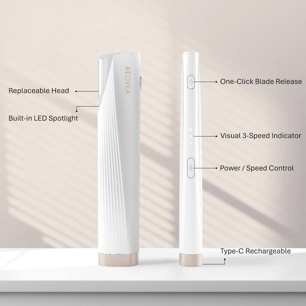 Rechargeable Dermaplaning Tool with LED Light D931
