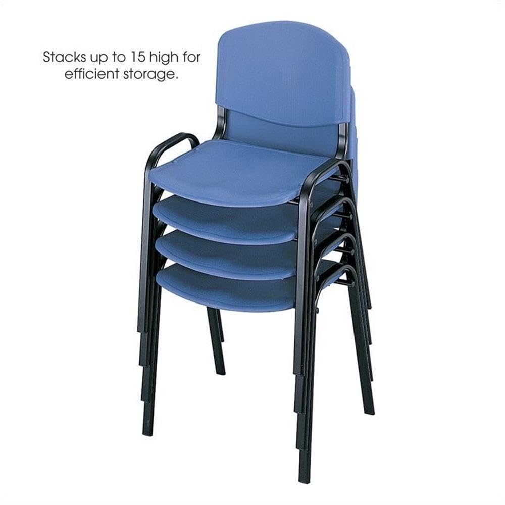 Charcoal Stack Chairs Pack of 4 B582882