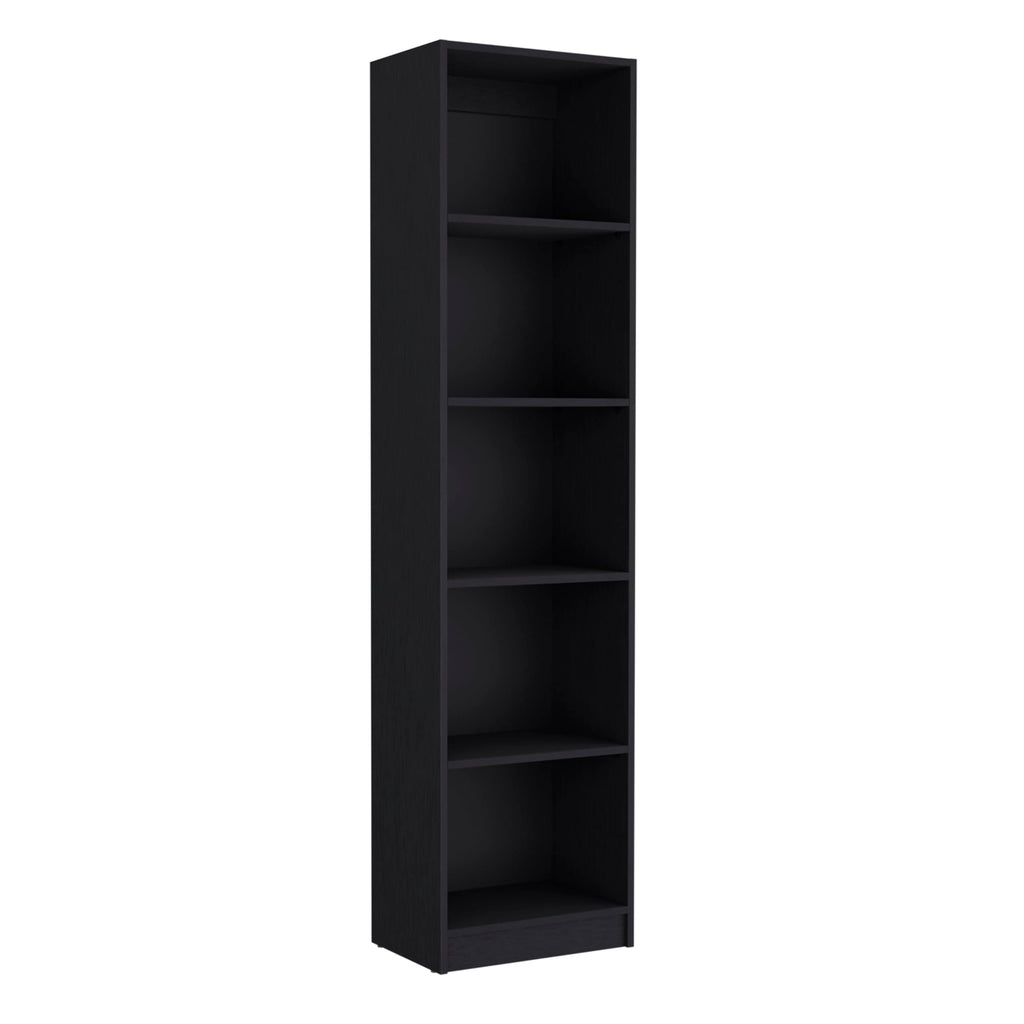 5 Tier Black Bookshelf E195