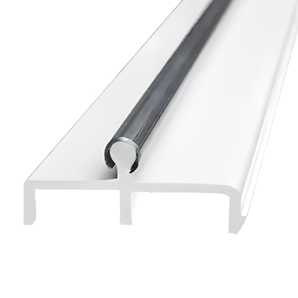 Sliding Door Double Track 60 Inch White Vinyl Patio Door Track Z98326