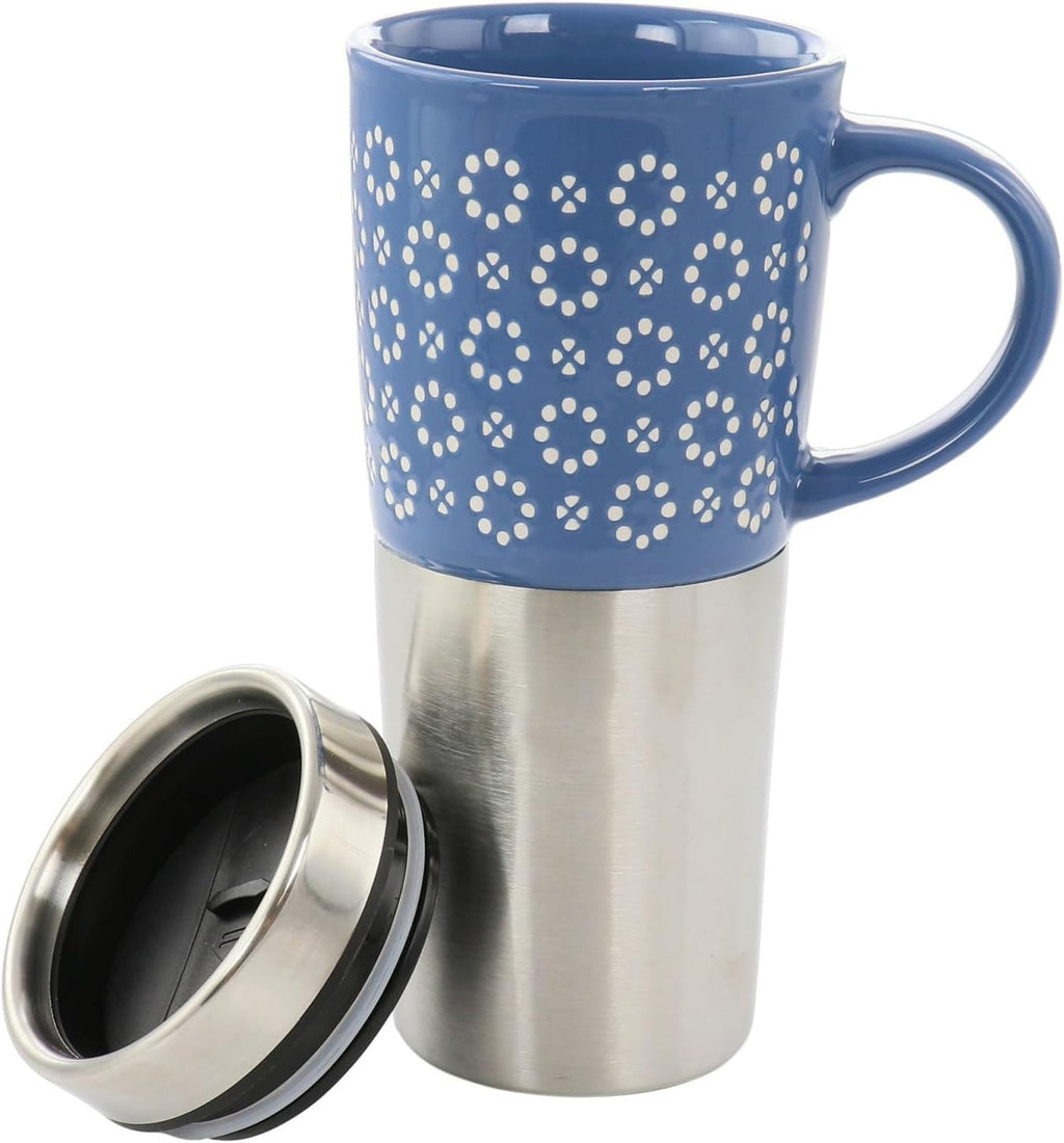 16oz Insulated Stoneware and Stainless Steel Travel Mug C385960