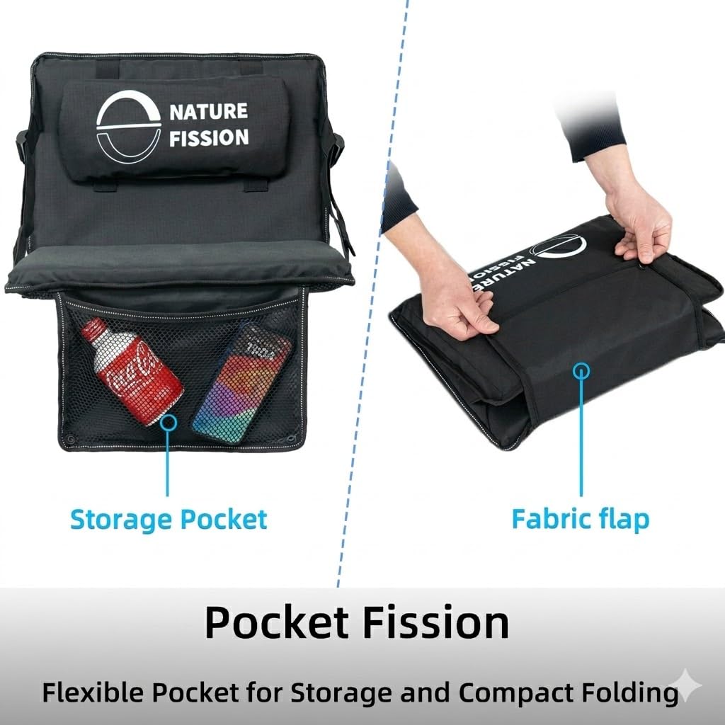 Foldable Portable Stadium Seat with Back and Lumbar Support B618