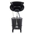 Portable Shampoo Bowl with 2 Buckets, Electric Pump, Drain Hose, 4 Wheels D58954