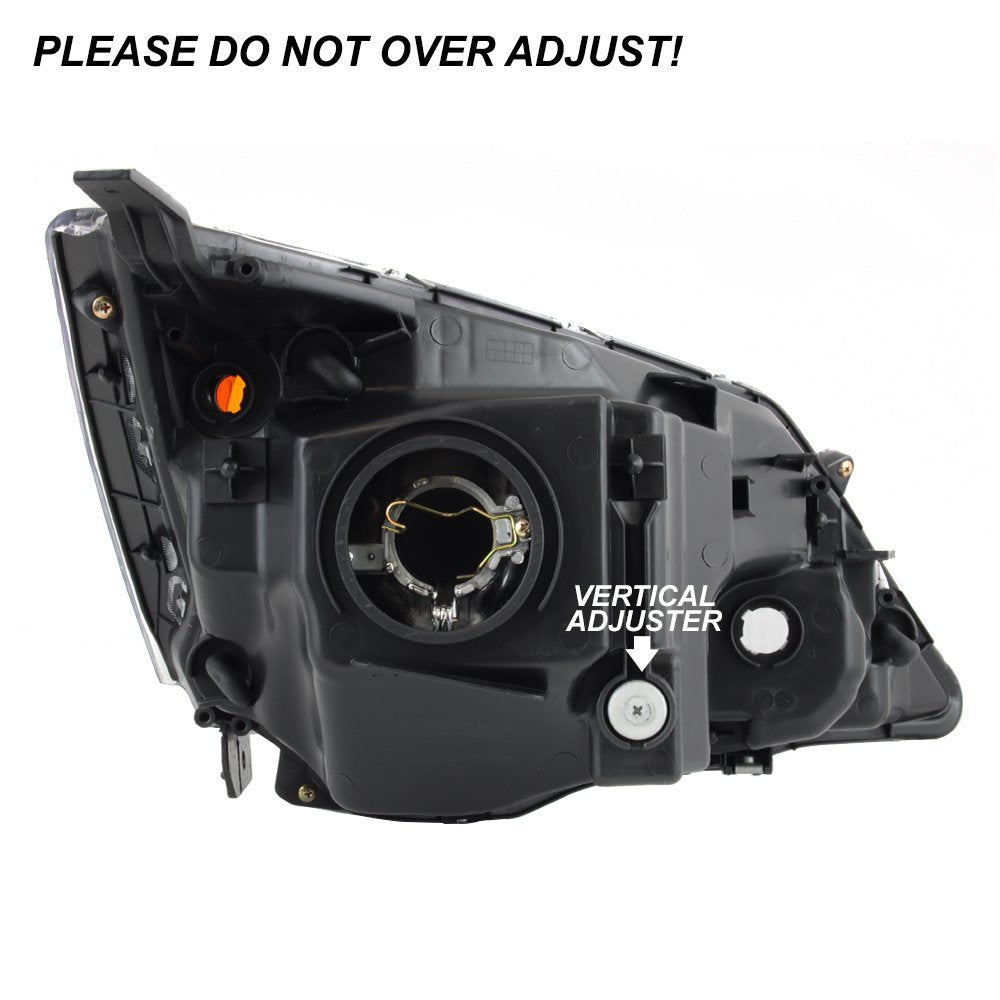 2007-11 Honda CR-V Headlight Assembly Chrome Housing Clear Lens Full Set N948090