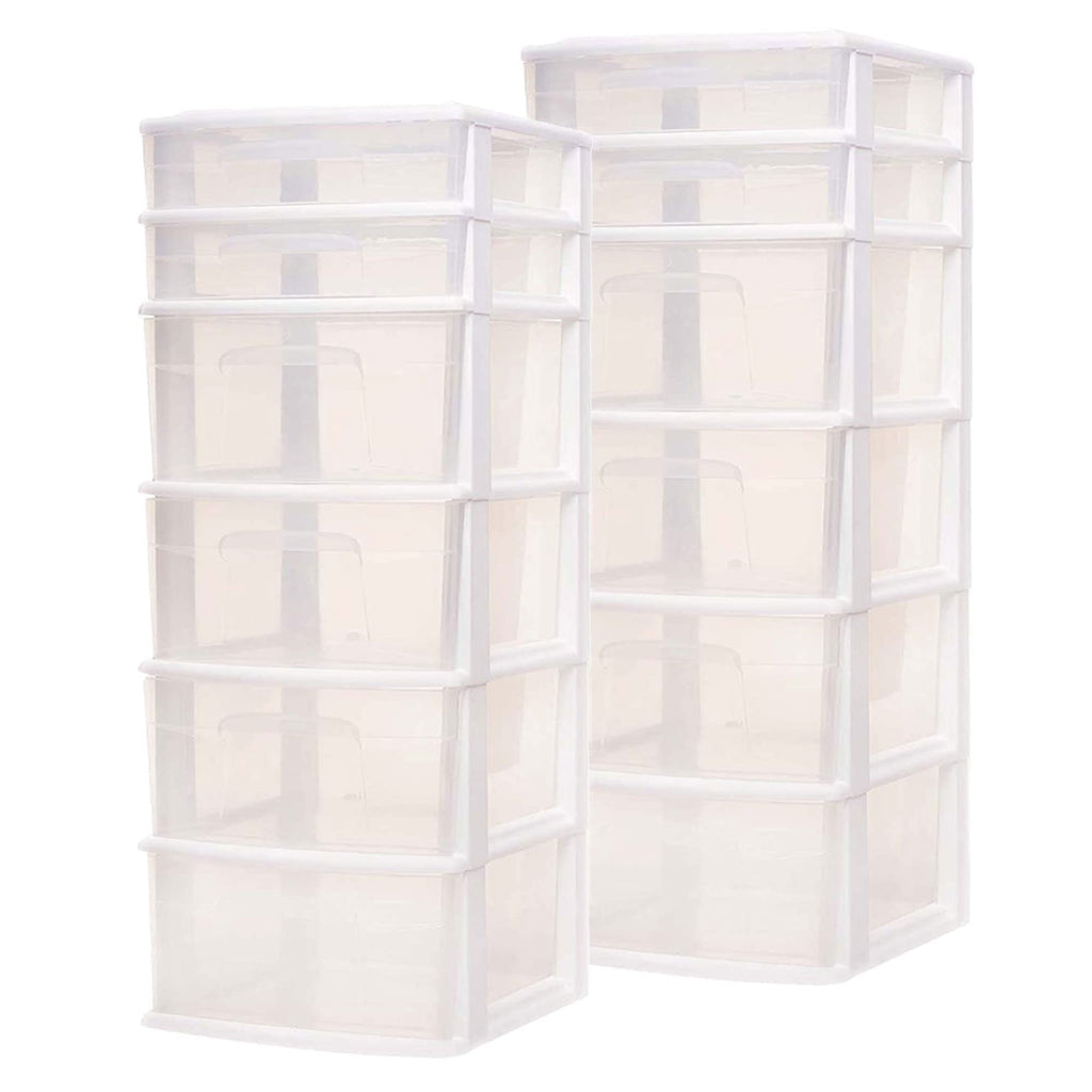 6 Drawer Plastic Storage Cart 2 Pack Z519750