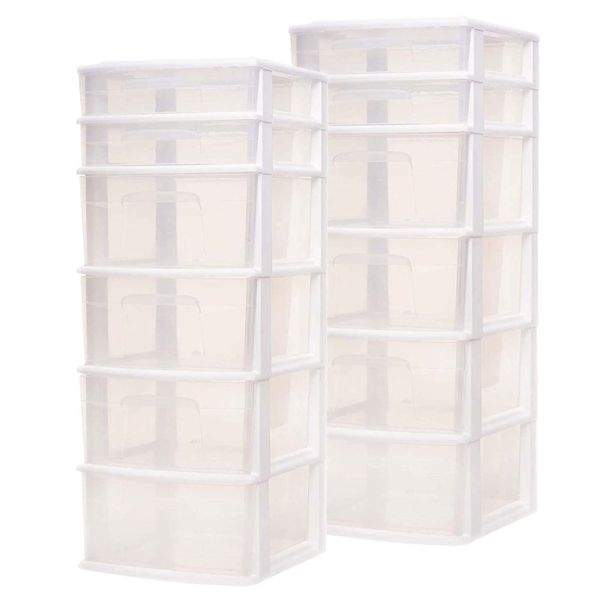 6 Drawer Plastic Storage Cart 2 Pack Z519750