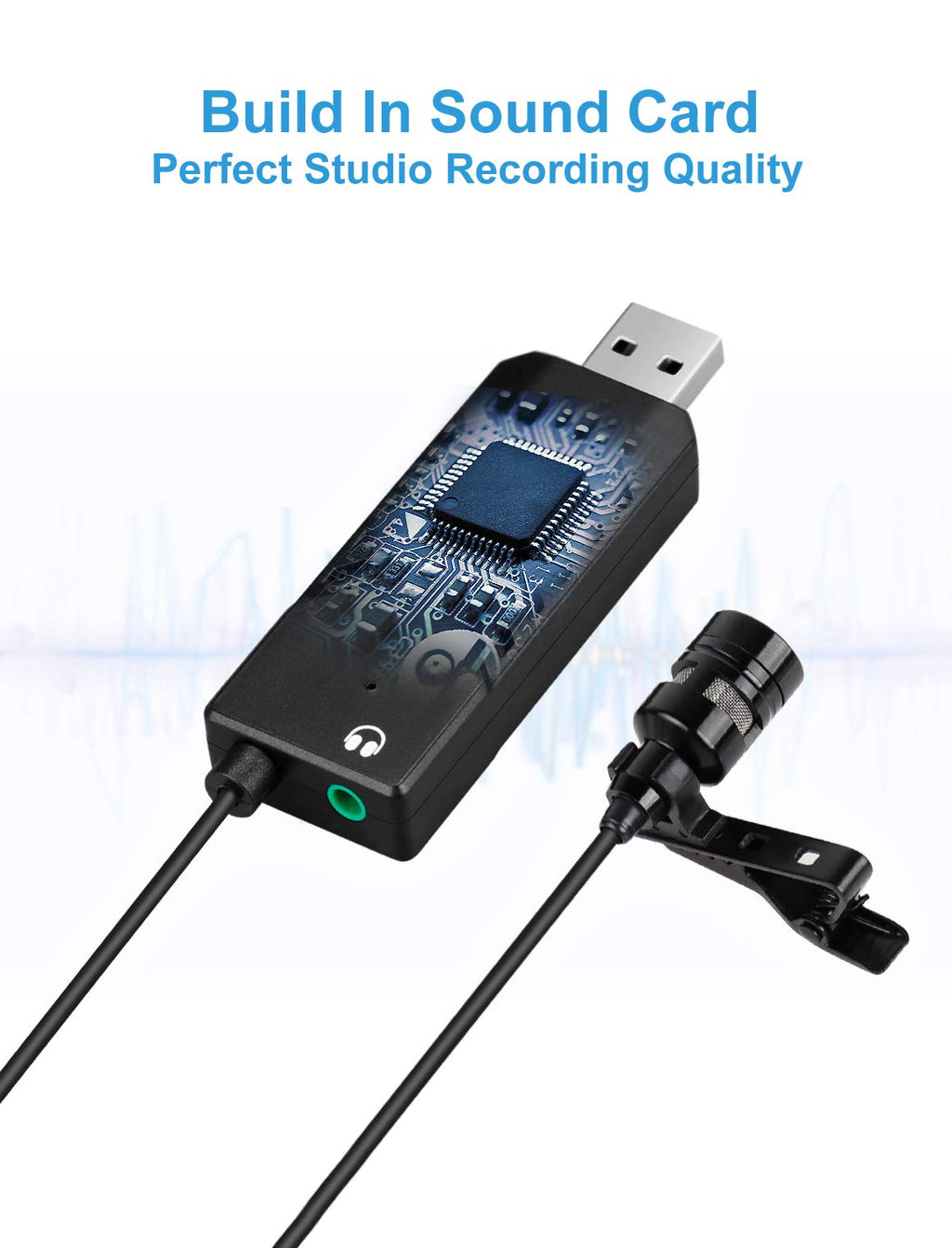 USB Lavalier Lapel Microphone W76587