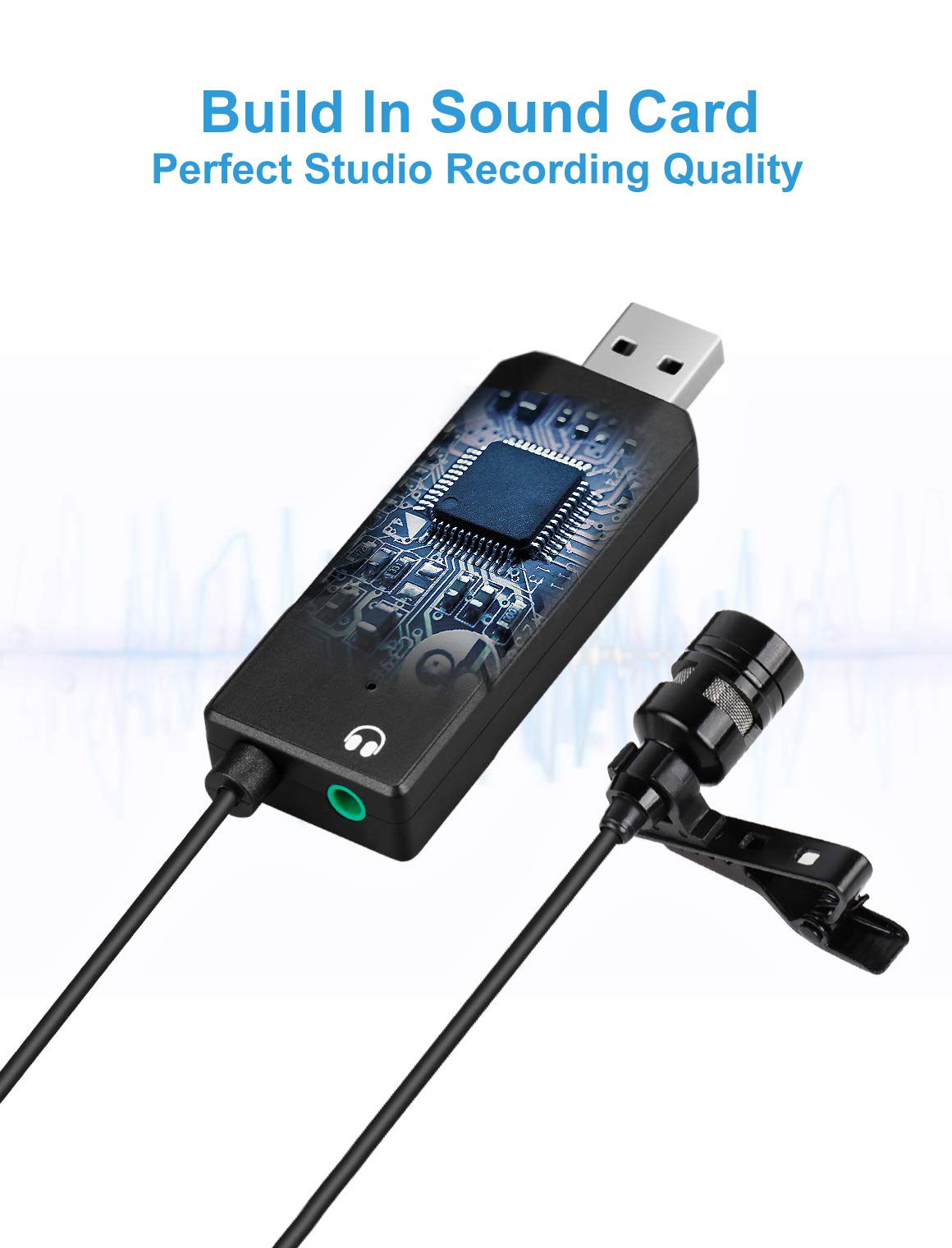 USB Lavalier Lapel Microphone W76587