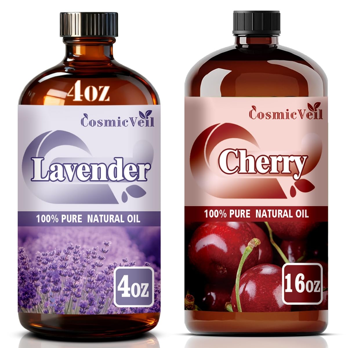 Lavender 4 Fl Oz and Cherry 16 Fl Oz Essential Oil H2581