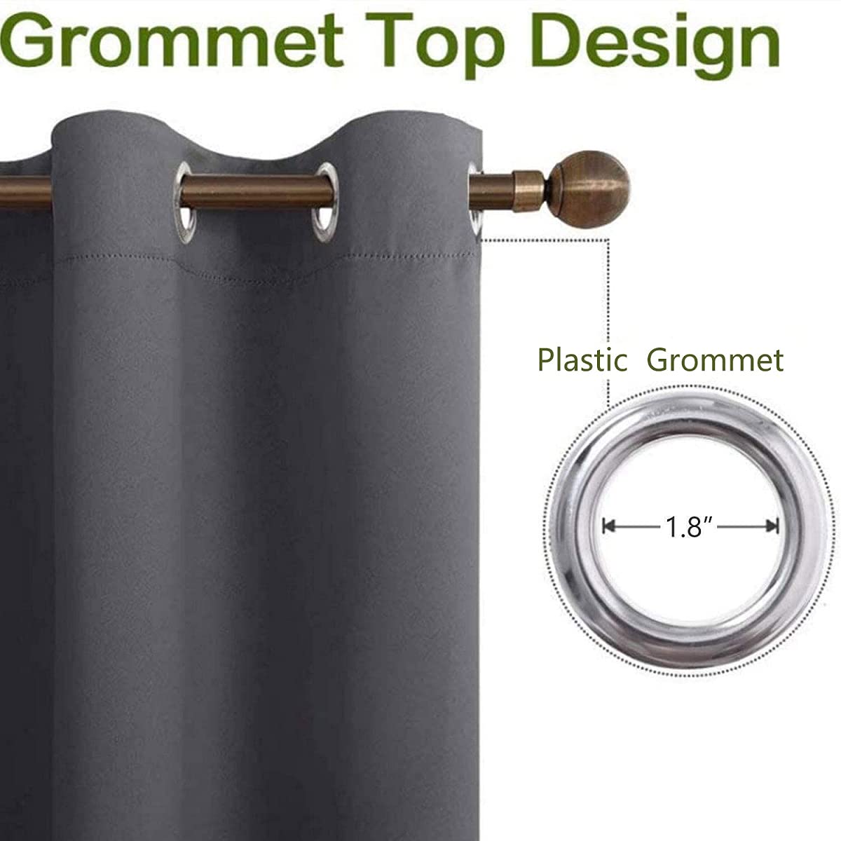 Blackout Door Curtain 34" W X 80" L T1731
