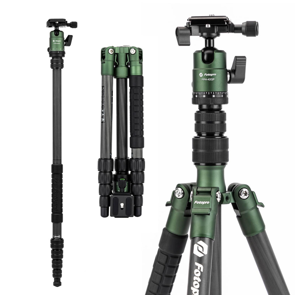 60" Carbon Fiber Camera Tripod with Ball Head and Monopod X9922