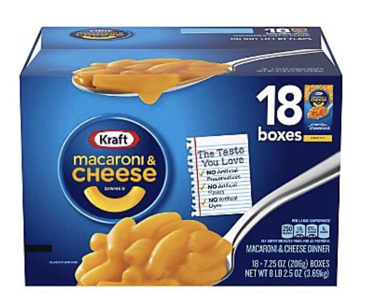 Macaroni & Cheese Dinner 18 pk K1678