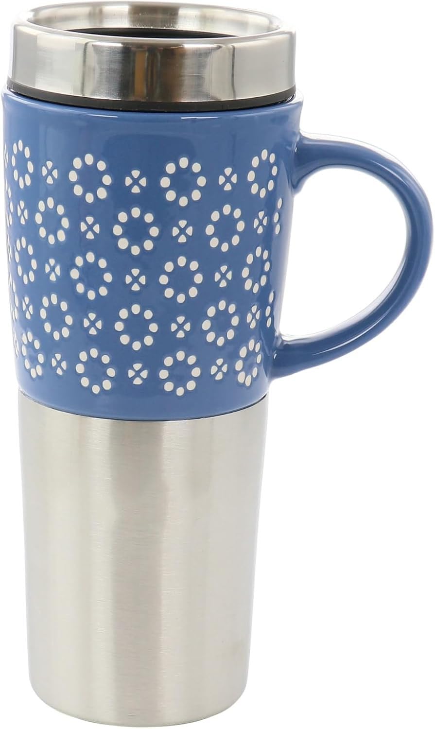 16oz Insulated Stoneware and Stainless Steel Travel Mug C385960