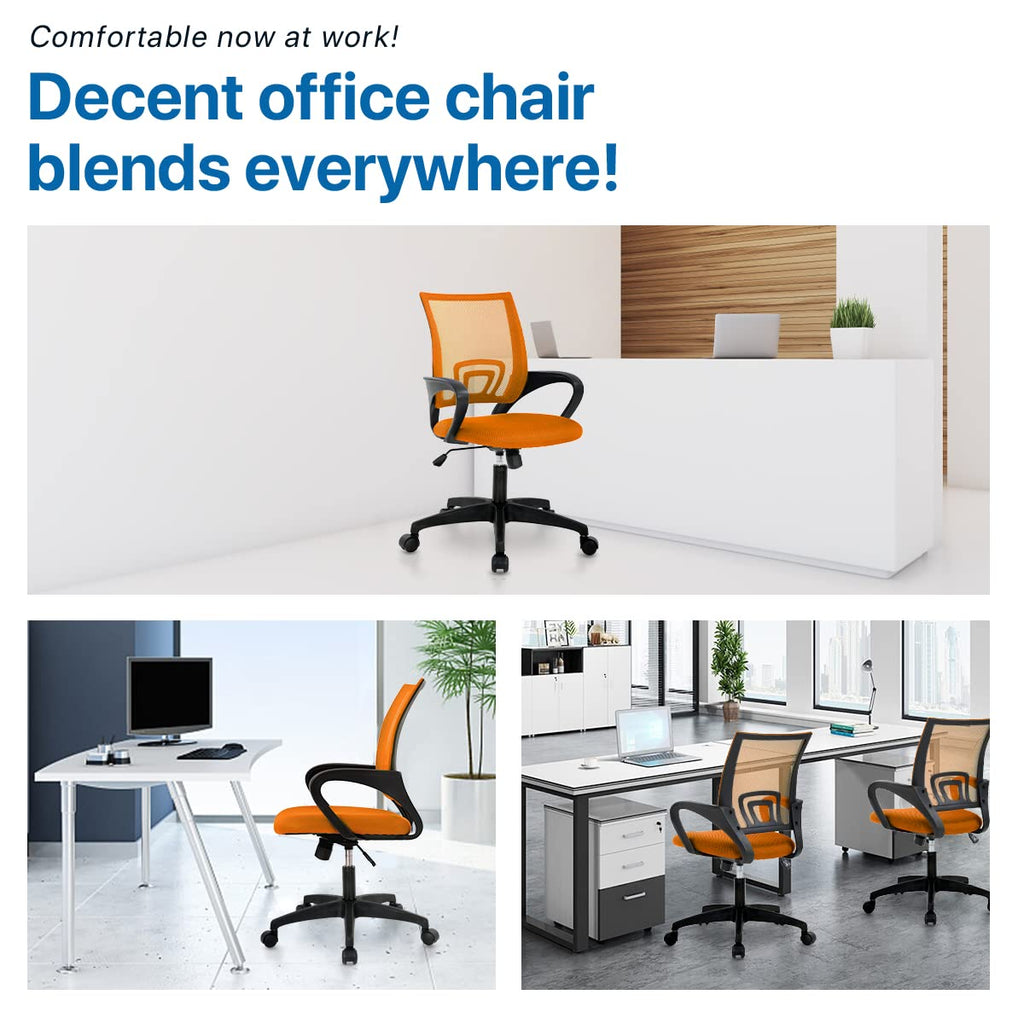 Orange Ergonomic Mid Back Mesh Office Chair P501