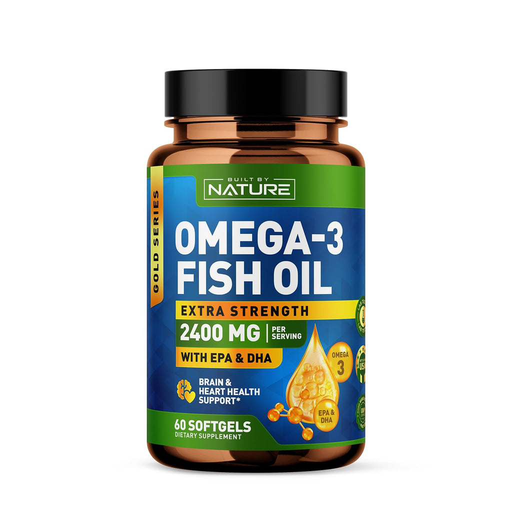 Omega 3 Fish Oil Soft Gels 2400 mg 60 Softgels O382