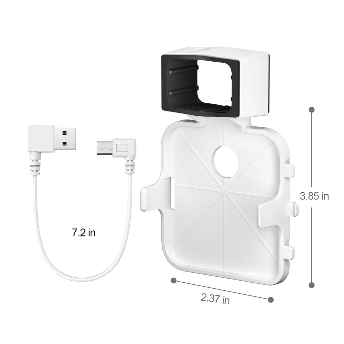 Wall Mount Bracket for Security Camera with Short Cable, 2 Pack White O8111