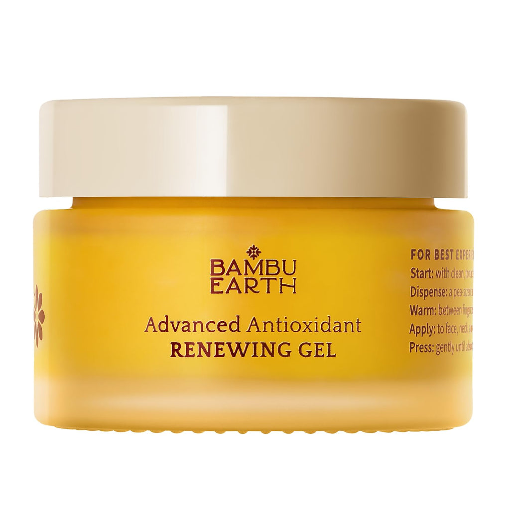 Antioxidant Renewing Gel Face Moisturizer with Bakuchiol Vitamin C Ester & Prickly Pear 1 oz D8642
