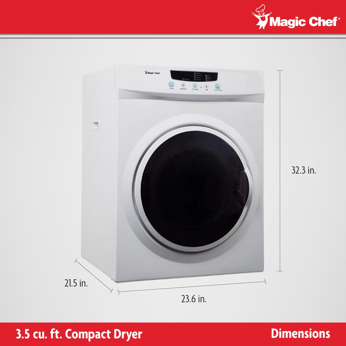 3.5 cu. ft. Electric Dryer in White Y57337
