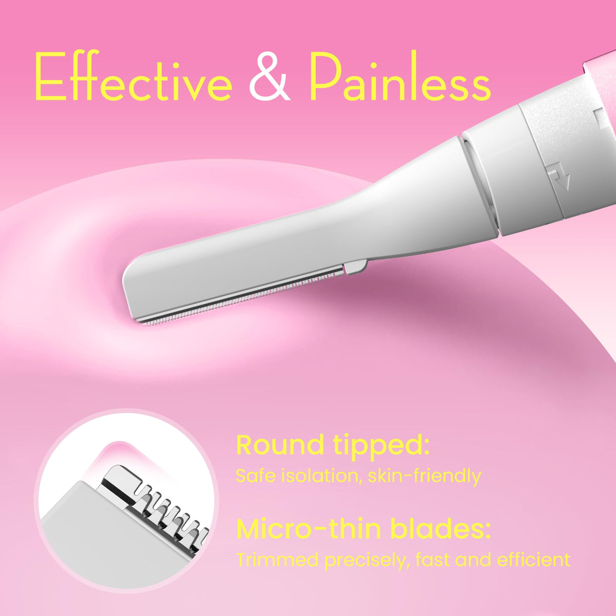 Pink Electric Facial Hair Remover with 2 Replaceable Blade P72879