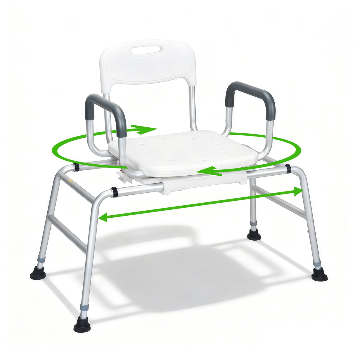 Heavy Duty Sliding Shower Chair with 360⁰ Swivel Seat D386673
