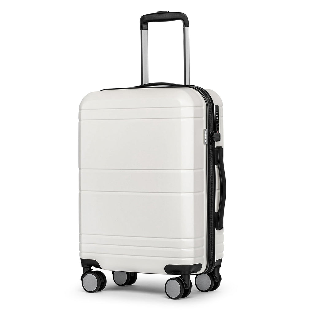 White 20 Inch Hardshell Carry On Luggage J500135