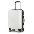 White 20 Inch Hardshell Carry On Luggage J500135