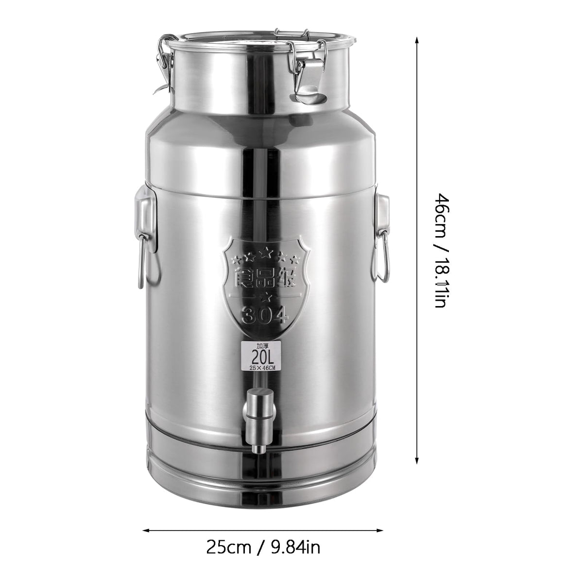 Stainless Steel 20L Milk Can with Faucet R800