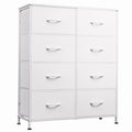 White 8 Drawer Fabric Dresser E9468