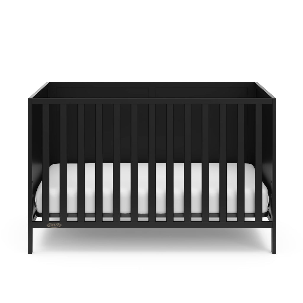 Black Crib and Mattress W117067