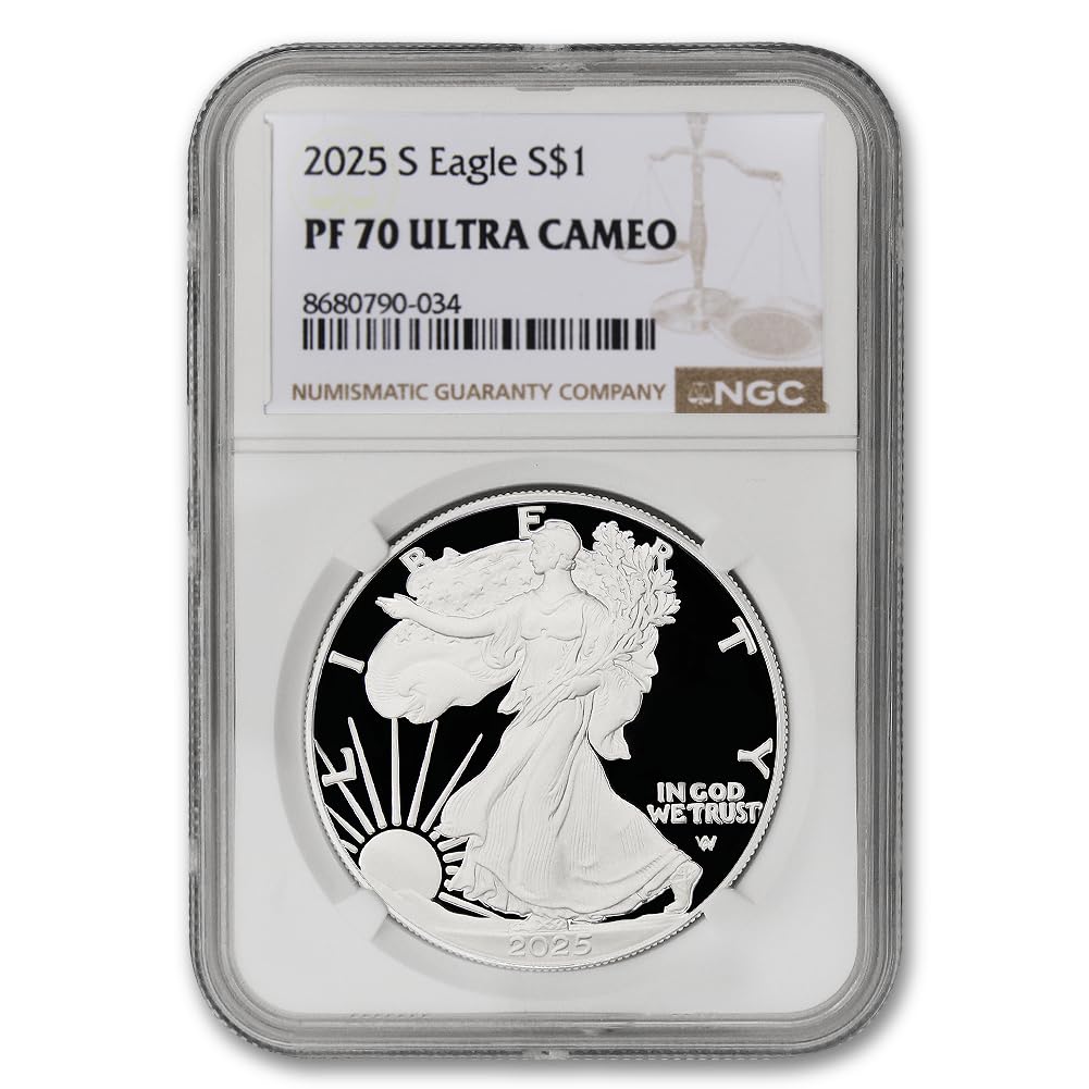 1 oz American Silver Eagle Coin PF-70 Ultra Cameo B9528