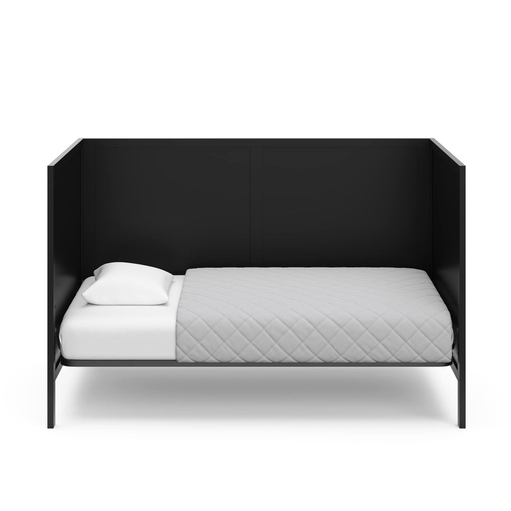 Black Crib and Mattress W117067