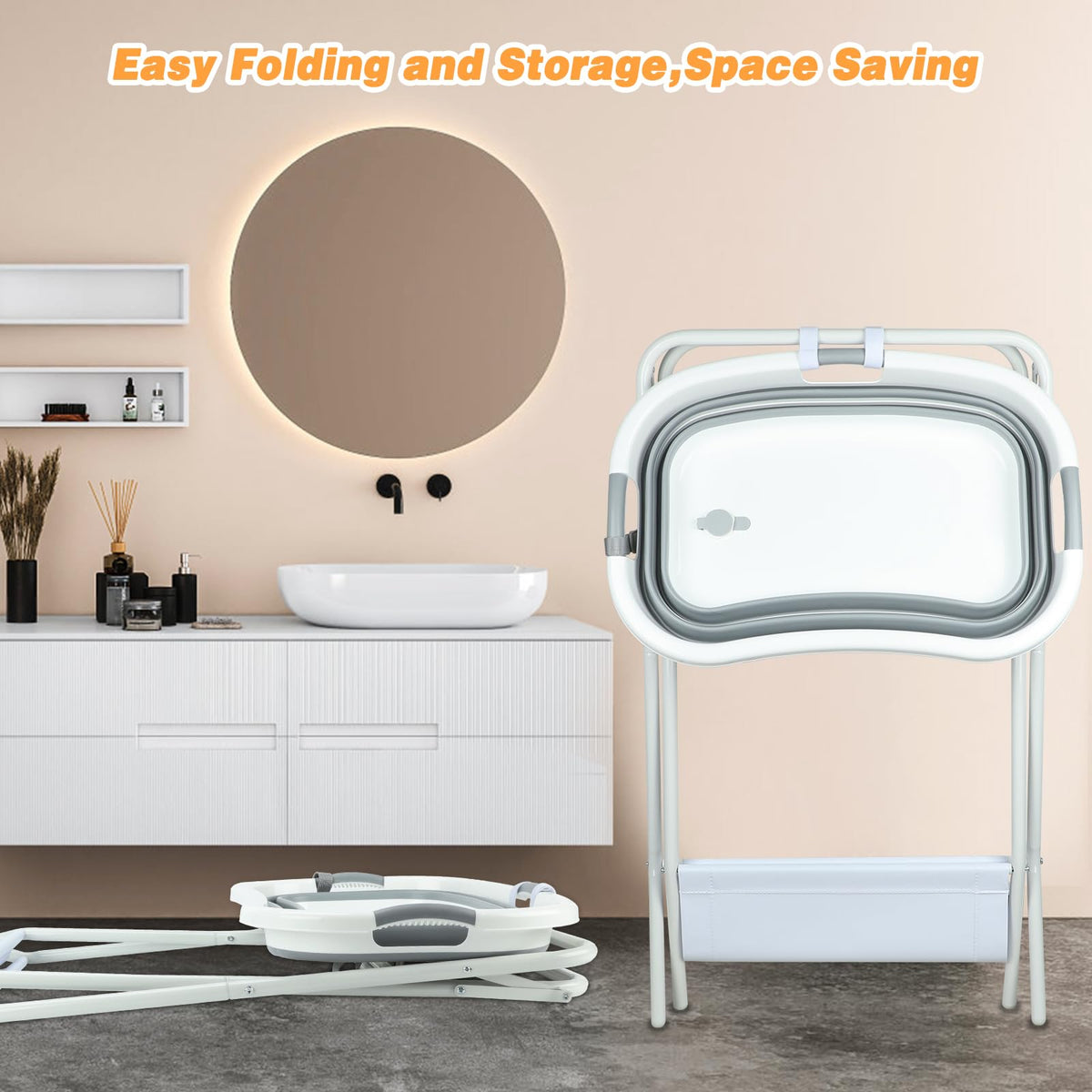 Portable Collapsible Dog Bathtub Y468671