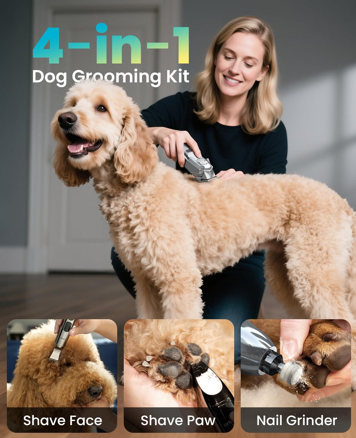 Dog Grooming Clippers 4-in-1 Kit Q337727
