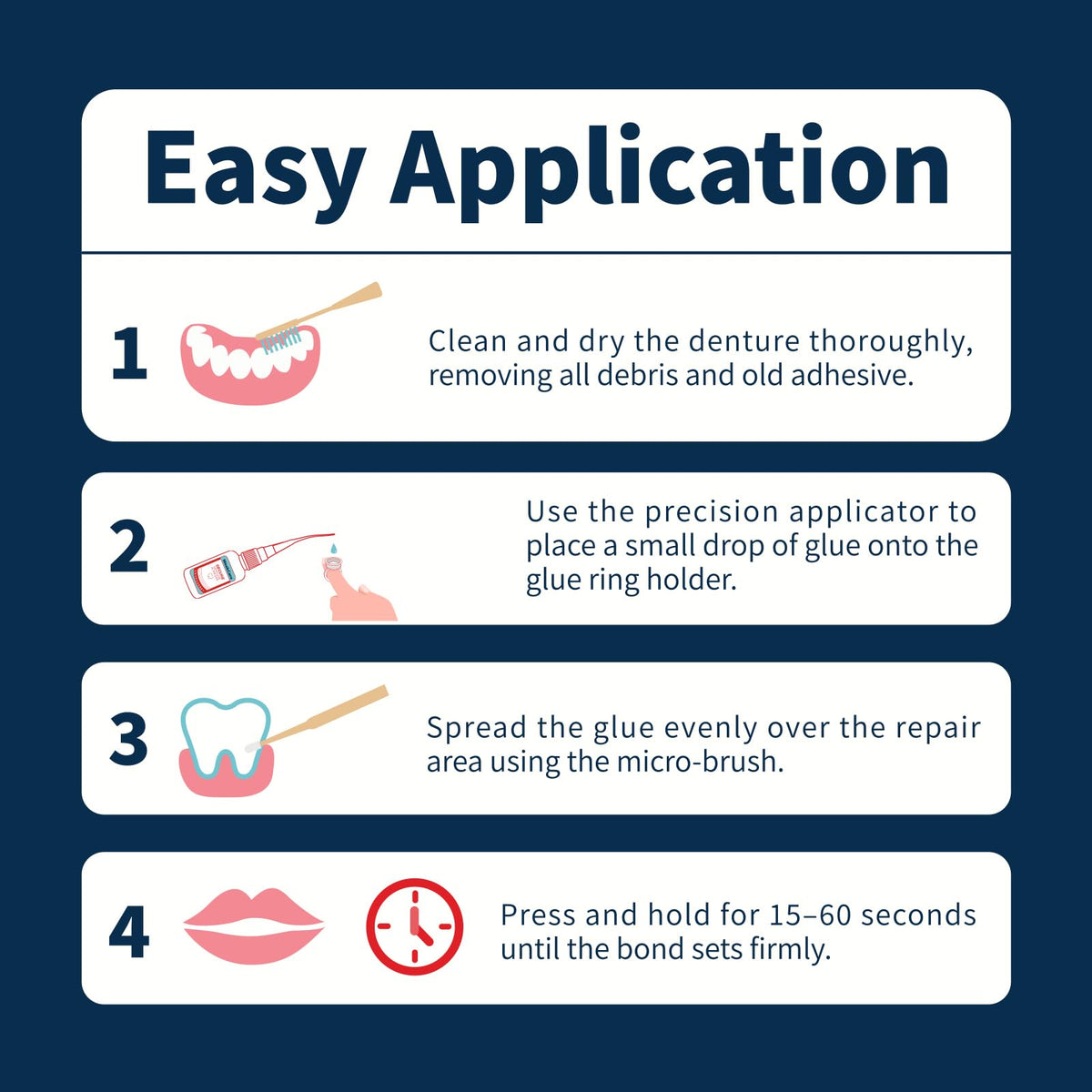 Denture Repair Glue 1oz Fast-Setting Adhesive E935