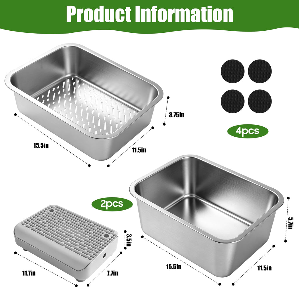 Stainless Steel Sifting Cat Litter Box P466894