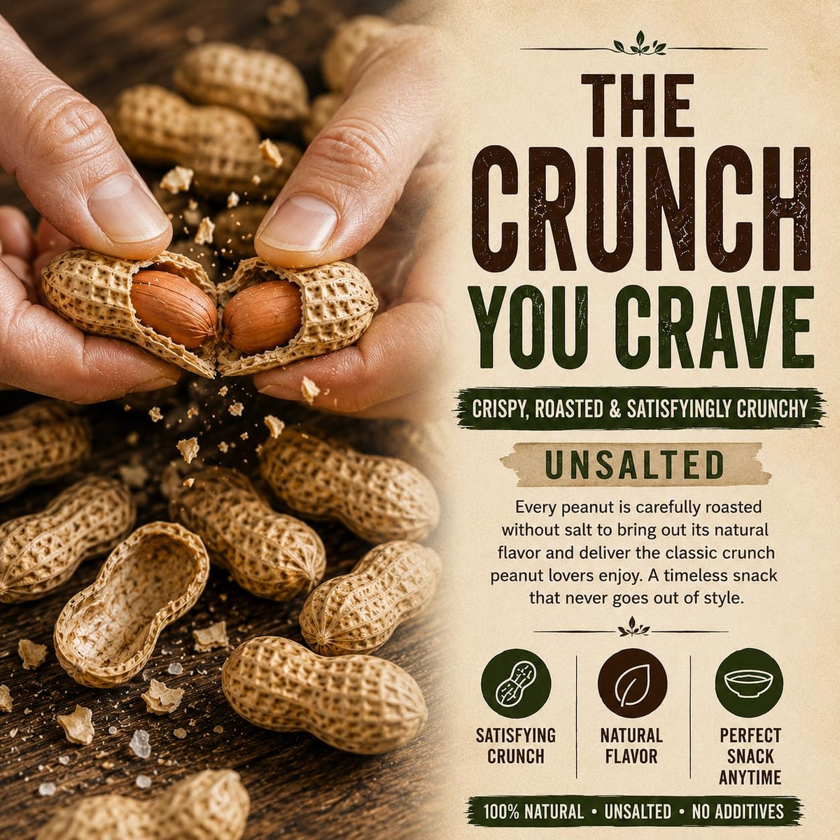 1 LB Unsalted Roasted Peanuts In Shell L193