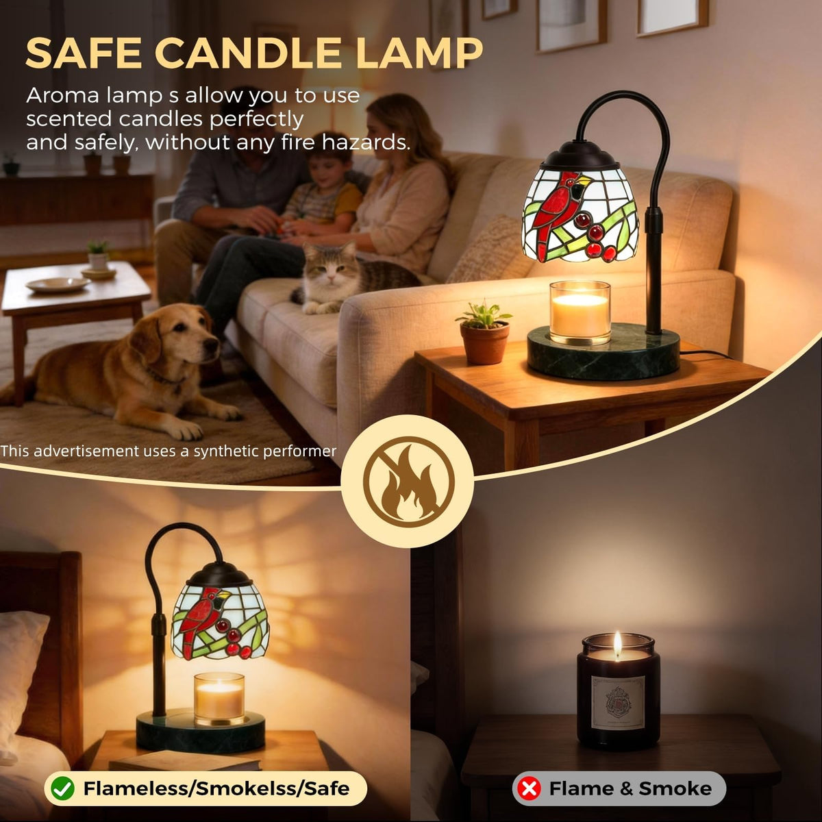 Candle Warmer Lamp with 2 Bulbs S237520