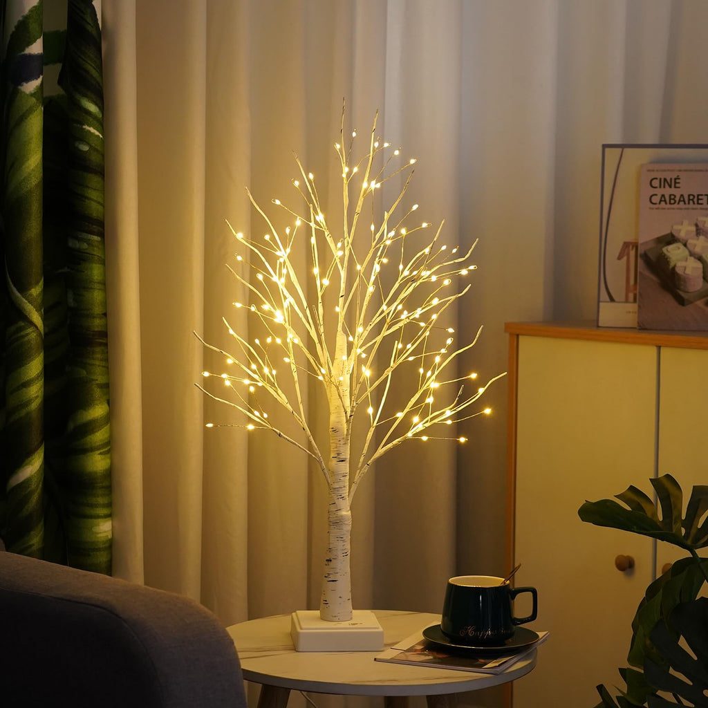 2 Pack Artificial Tree Lamp with Timer E34194
