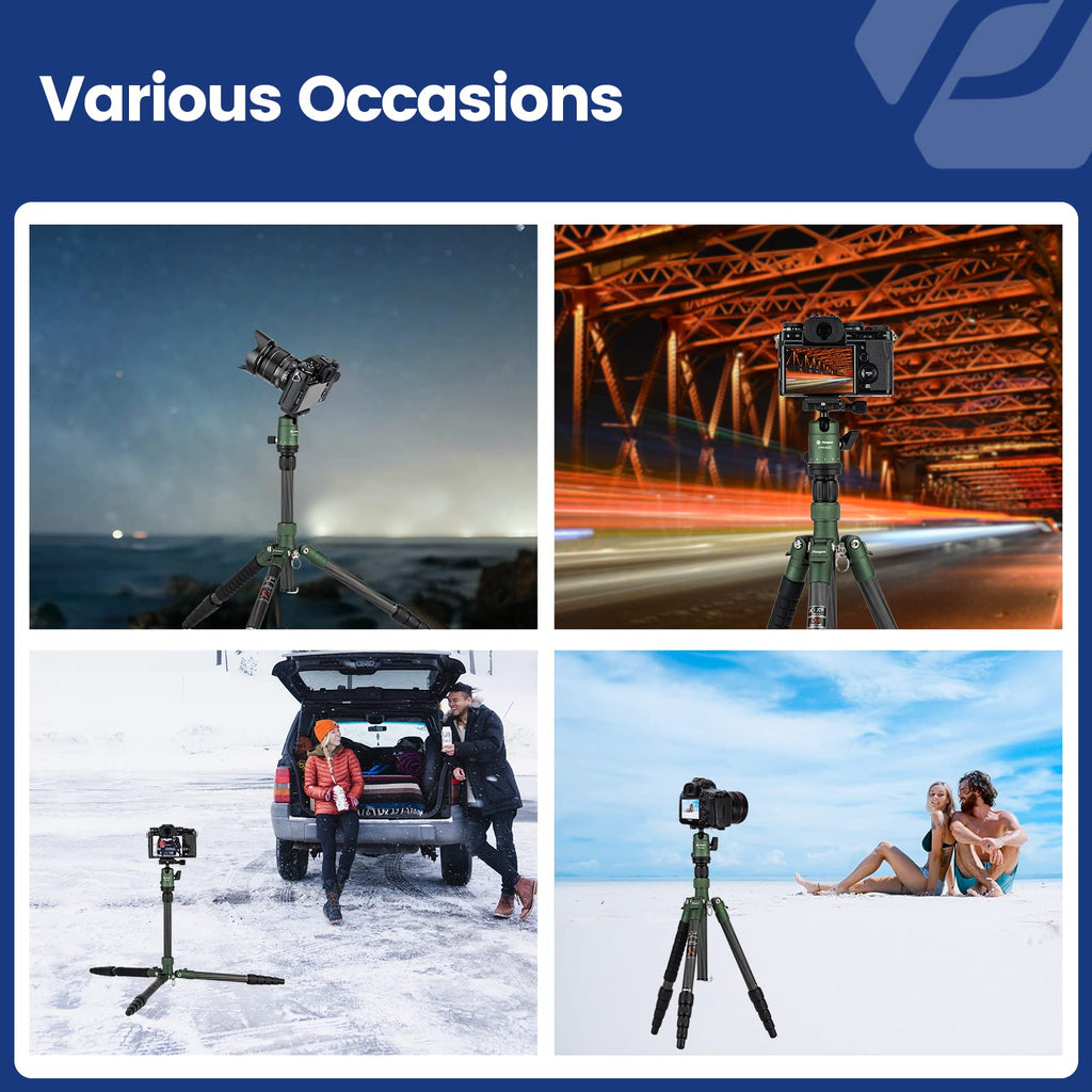 60" Carbon Fiber Camera Tripod with Ball Head and Monopod X9922