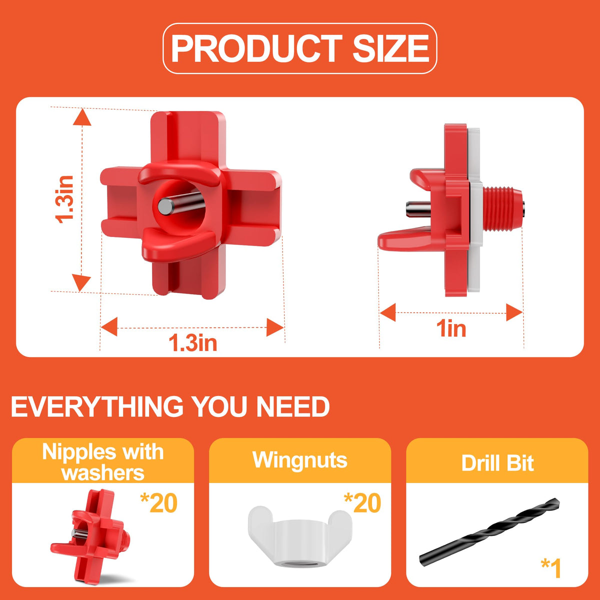 Automatic Chicken Waterer Nipples 20 Pack S51228