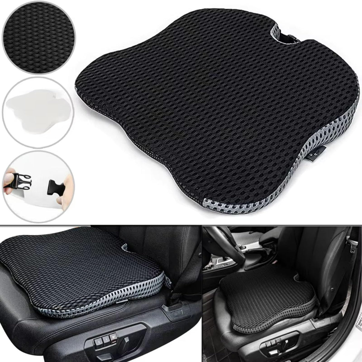 Memory Foam Grey Car Seat Booster Cushion J265
