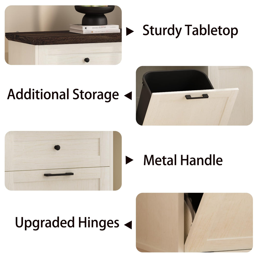 20 Gallon Double Tilt-Out Trash Cabinet U457
