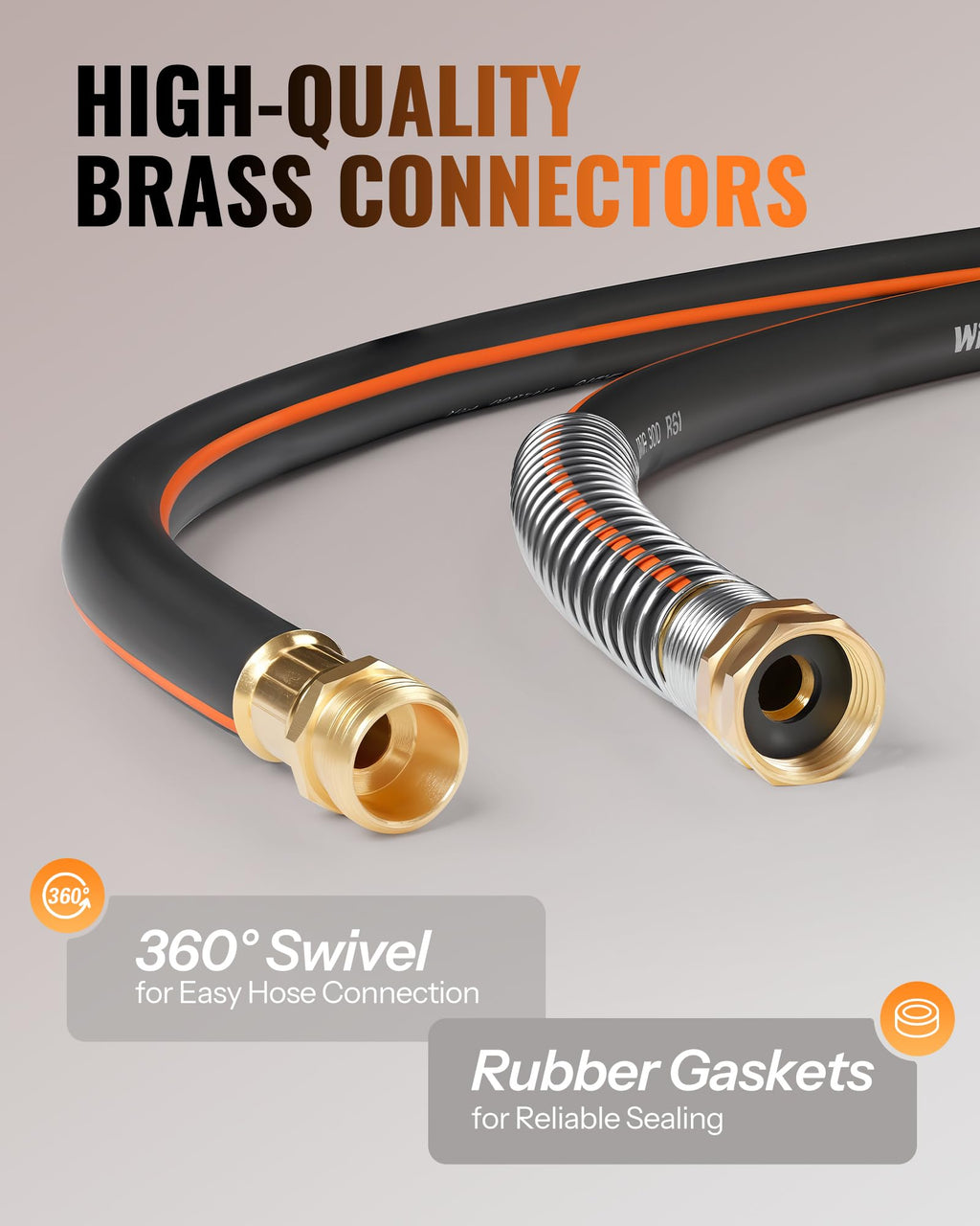 Heavy Duty Rubber Garden Hose 50FT x 3/4" E23836