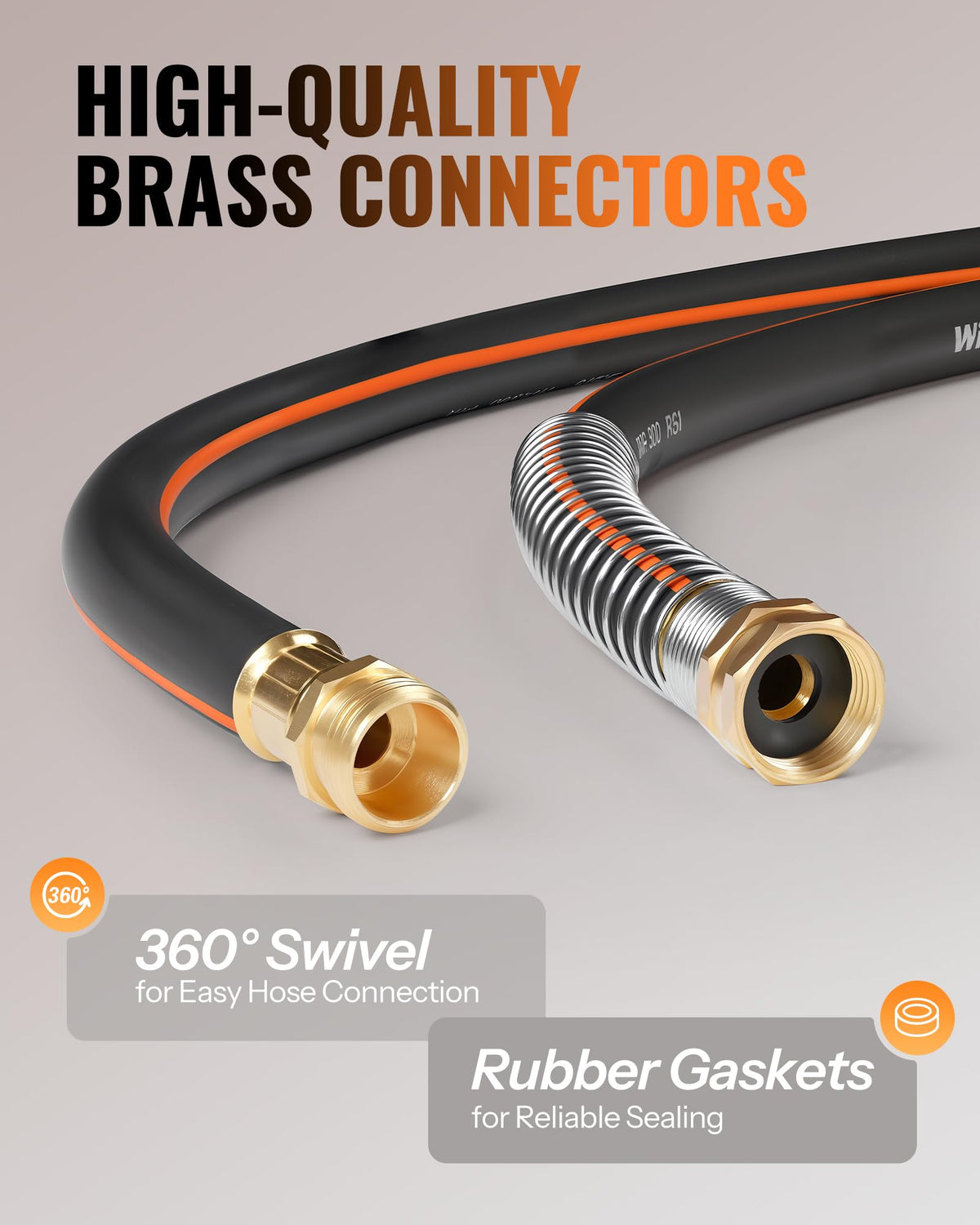 Heavy Duty Rubber Garden Hose 50FT x 3/4" E23836